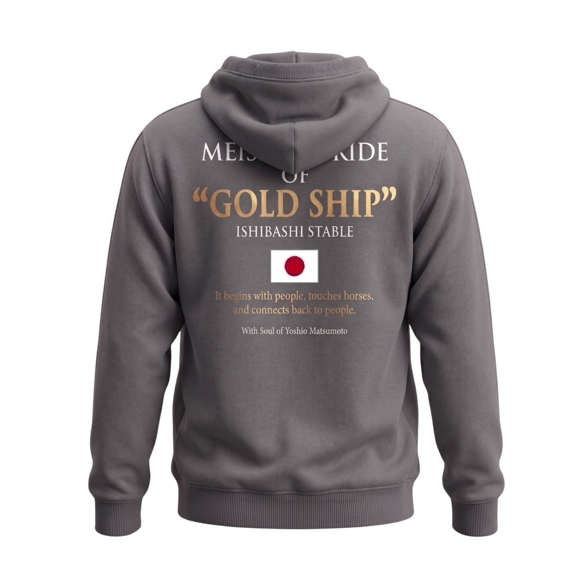 メイショウタバル 公式 石橋守厩舎 Jockey's パーカー(HOODIE) 凱旋門賞記念 EC限定 ""GOLD SHIP" Limited Version 灰色(GRAY)