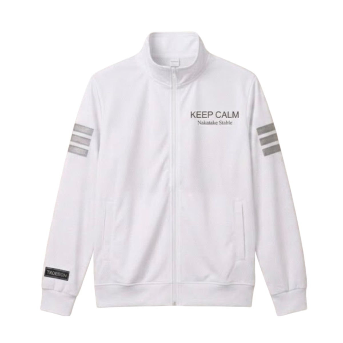 キープカルム 【KEEP CALM】ノースヒルズ 前田晋二氏 公式 ジョッキーズ ジャケット ( Jockey's Jacket) 中竹厩舎 Version WHITE
