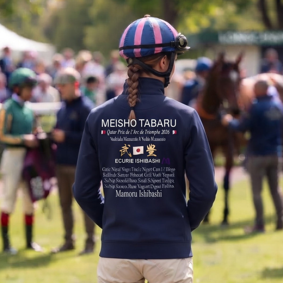 メイショウタバル 凱旋門賞2026 石橋厩舎公式Riders  Jacket フランス遠征用version (Navy)