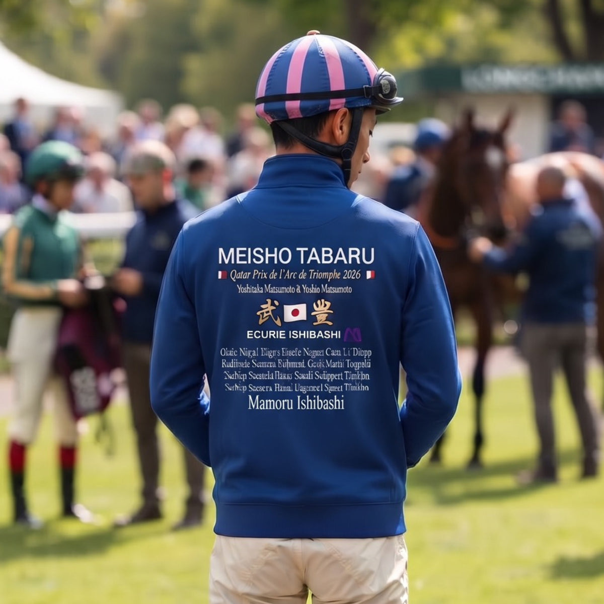 メイショウタバル 凱旋門賞2026 石橋厩舎公式Riders  Jacket フランス遠征用version (Blue)